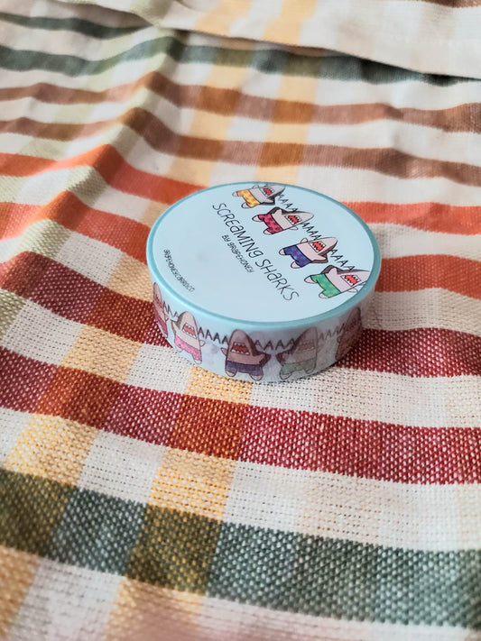 "Screaming Sharks" Washi Tape by Grapehoney