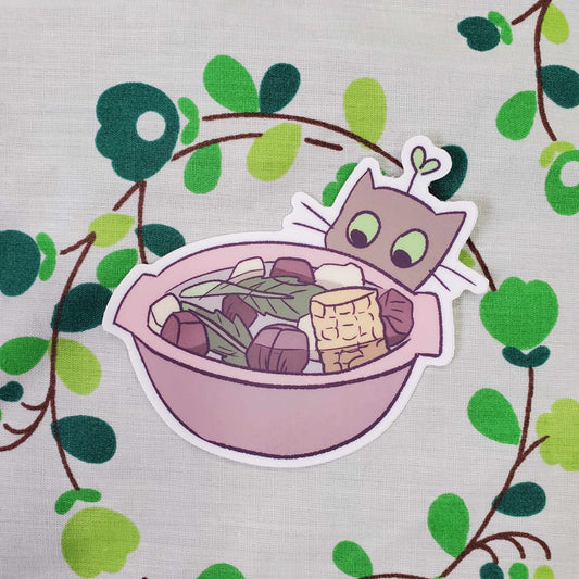 Filipino Beef Soup Sprout Cat Sticker