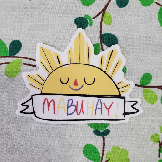 Mabuhay Filipino Sun Sticker
