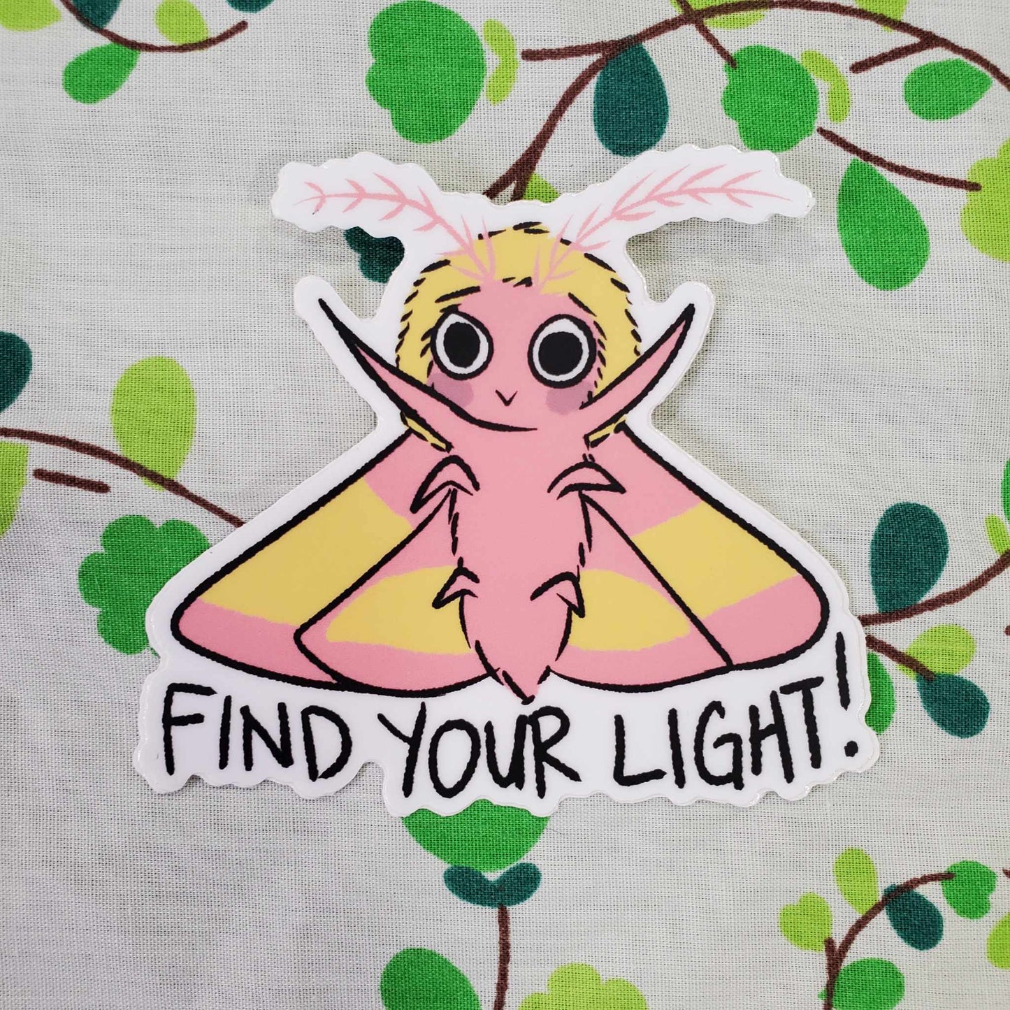 Rosy Maple Moth Sticker