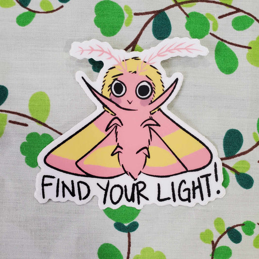 Rosy Maple Moth Sticker