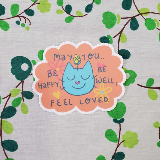 Loving Kindness Cat Sticker