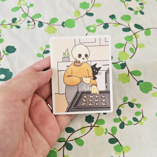 Baking Skeleton Sticker
