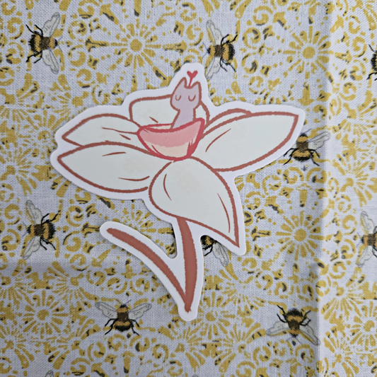 Daffodil Sprout Cat Sticker