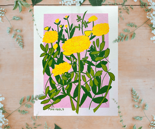 "Marigold" 8.5x11 Riso Print
