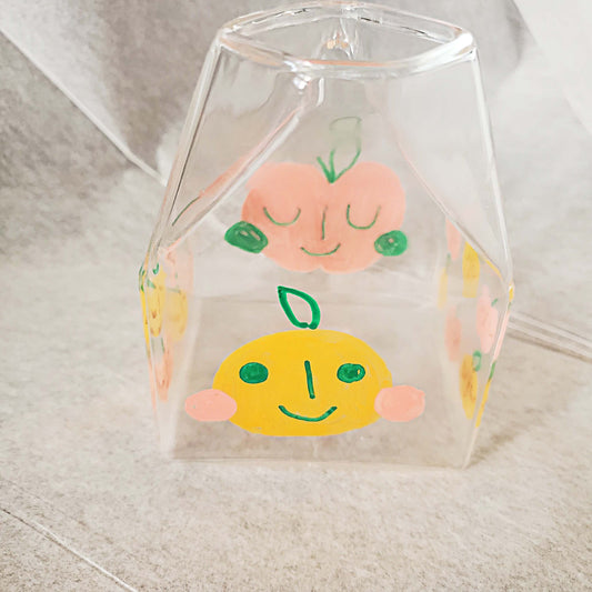 Orange and Apple Friends Hand Drawn Milk Carton