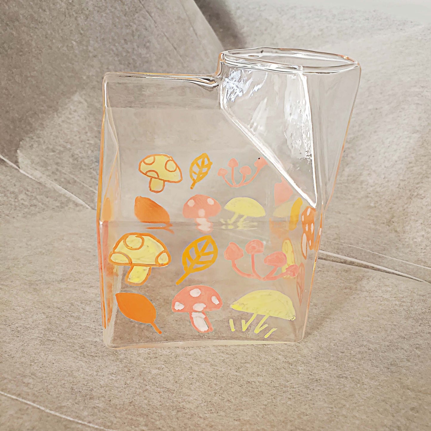 Mushroom Fun Hand Drawn Milk Carton