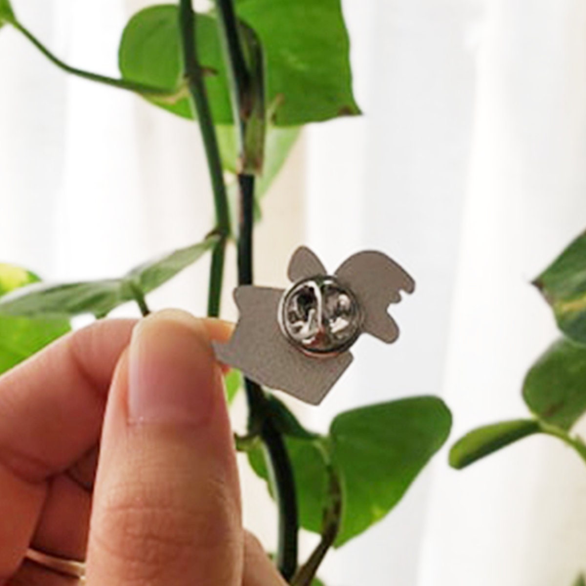Cat Plant Enamel Pin