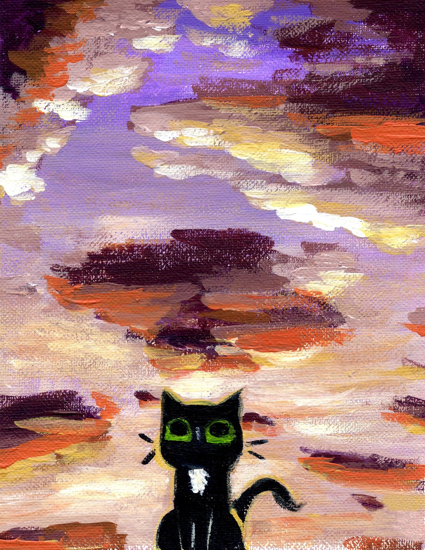 Five Cat Series Acrylic Prints - Heavy Cardstock Pearl Linen