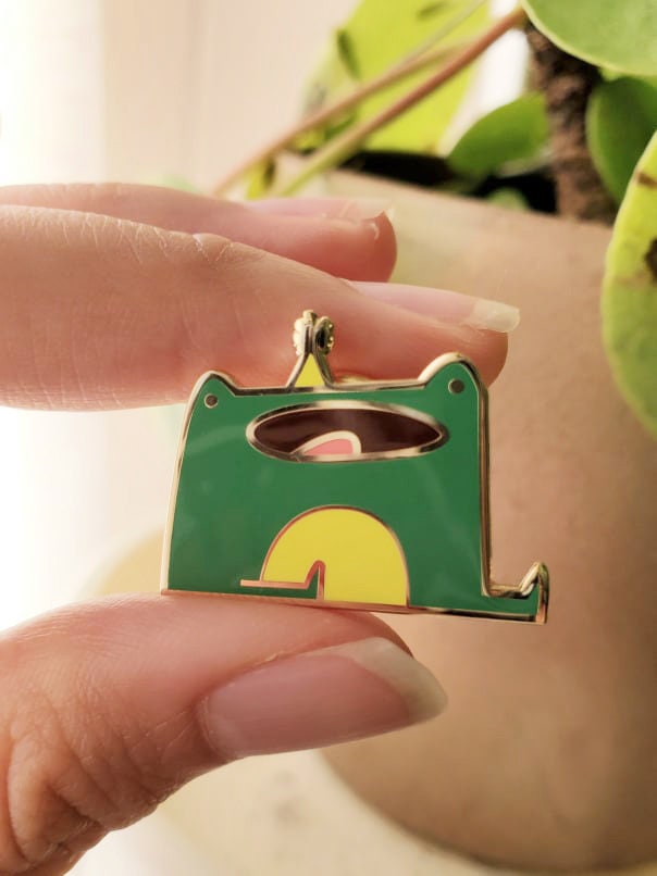 Party Frog Enamel Pin