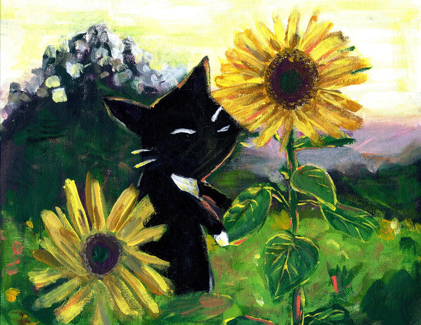 Five Cat Series Acrylic Prints - Heavy Cardstock Pearl Linen