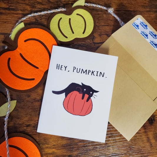 A2 Greeting Card "Hey, Pumpkin"