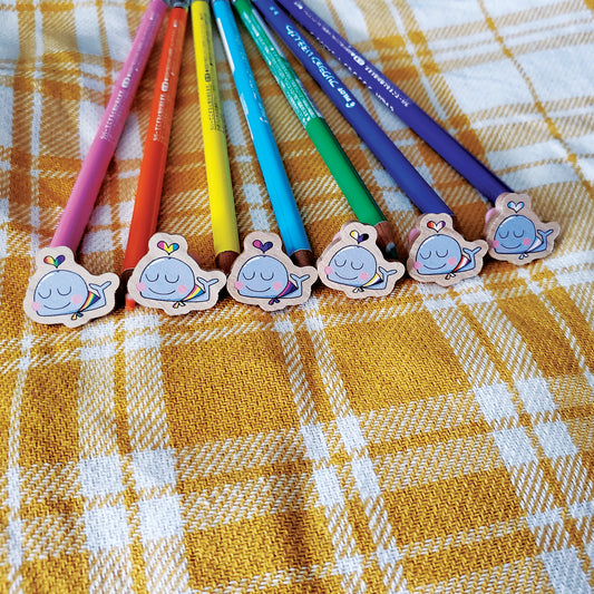 Pride Whale Wooden Pins