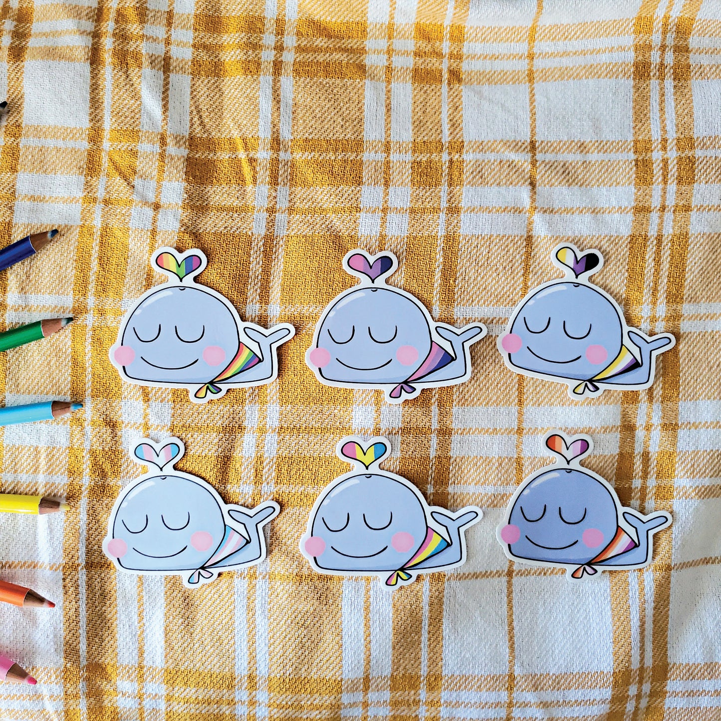 Pride Whale Vinyl Stickers