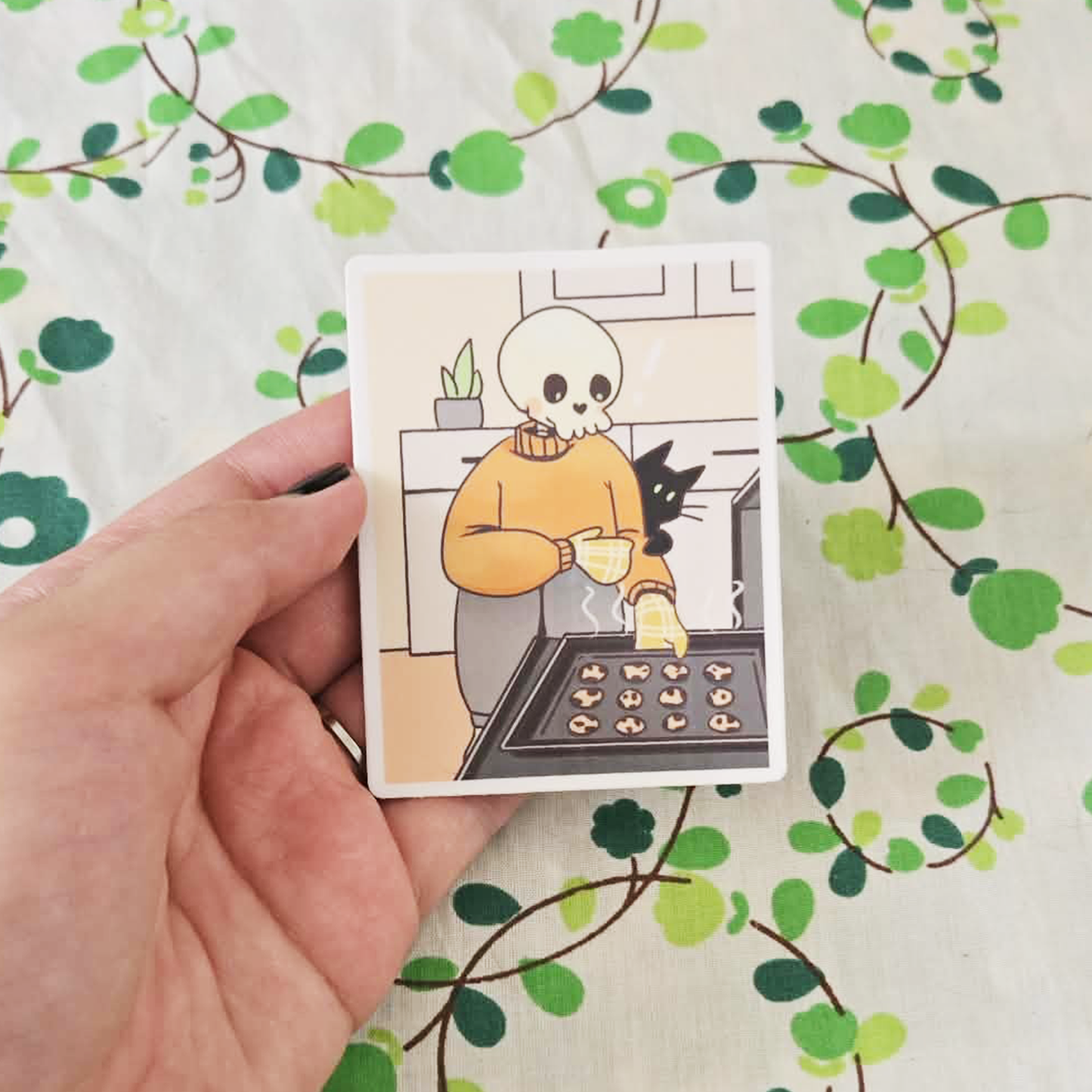 Baking Skeleton Sticker