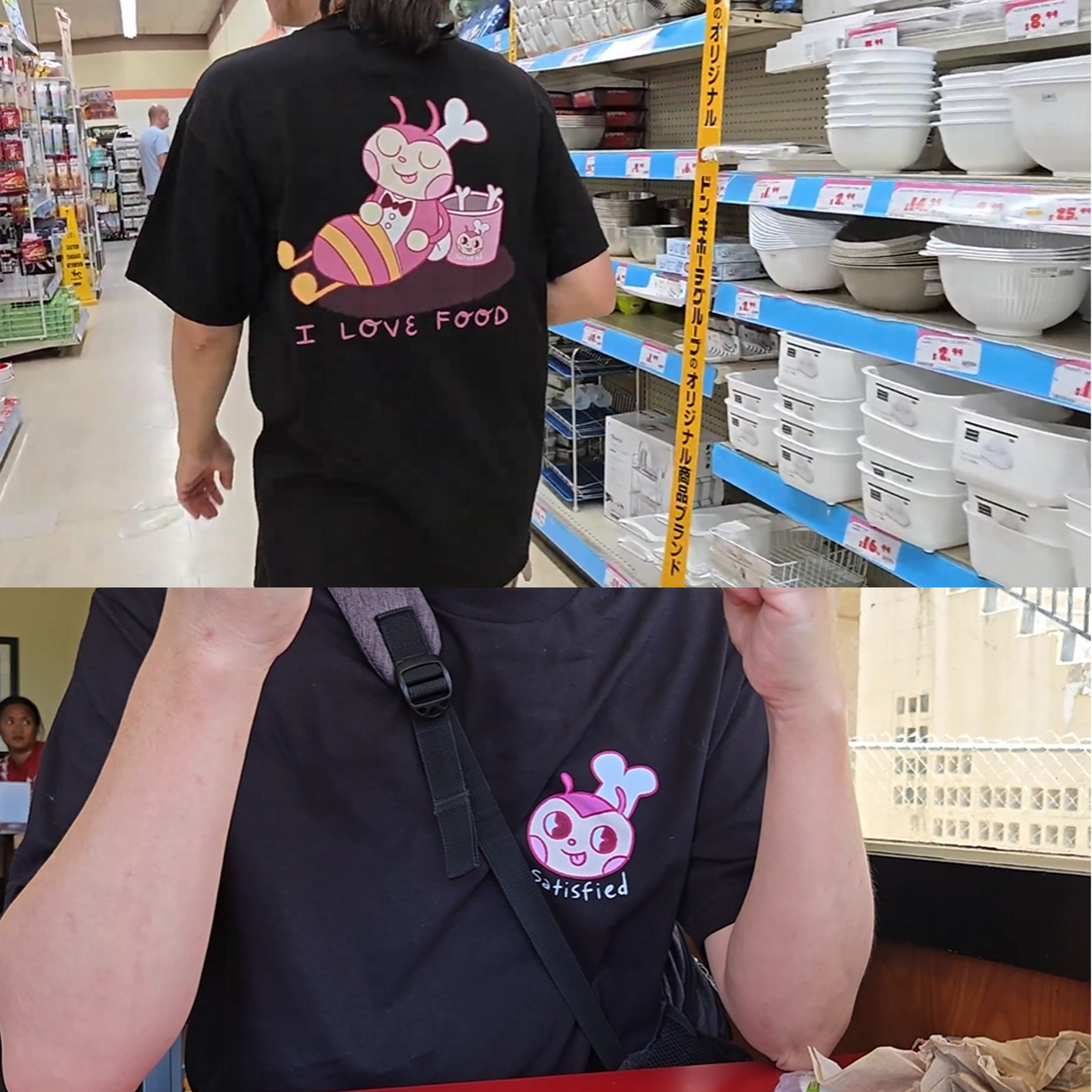 "Satsfied Bee" Shirt - Black Unisex Shirt