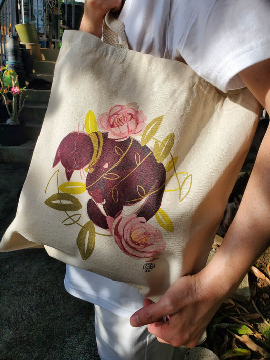 "Recharge" Canvas Natural-Colored Tote Bag
